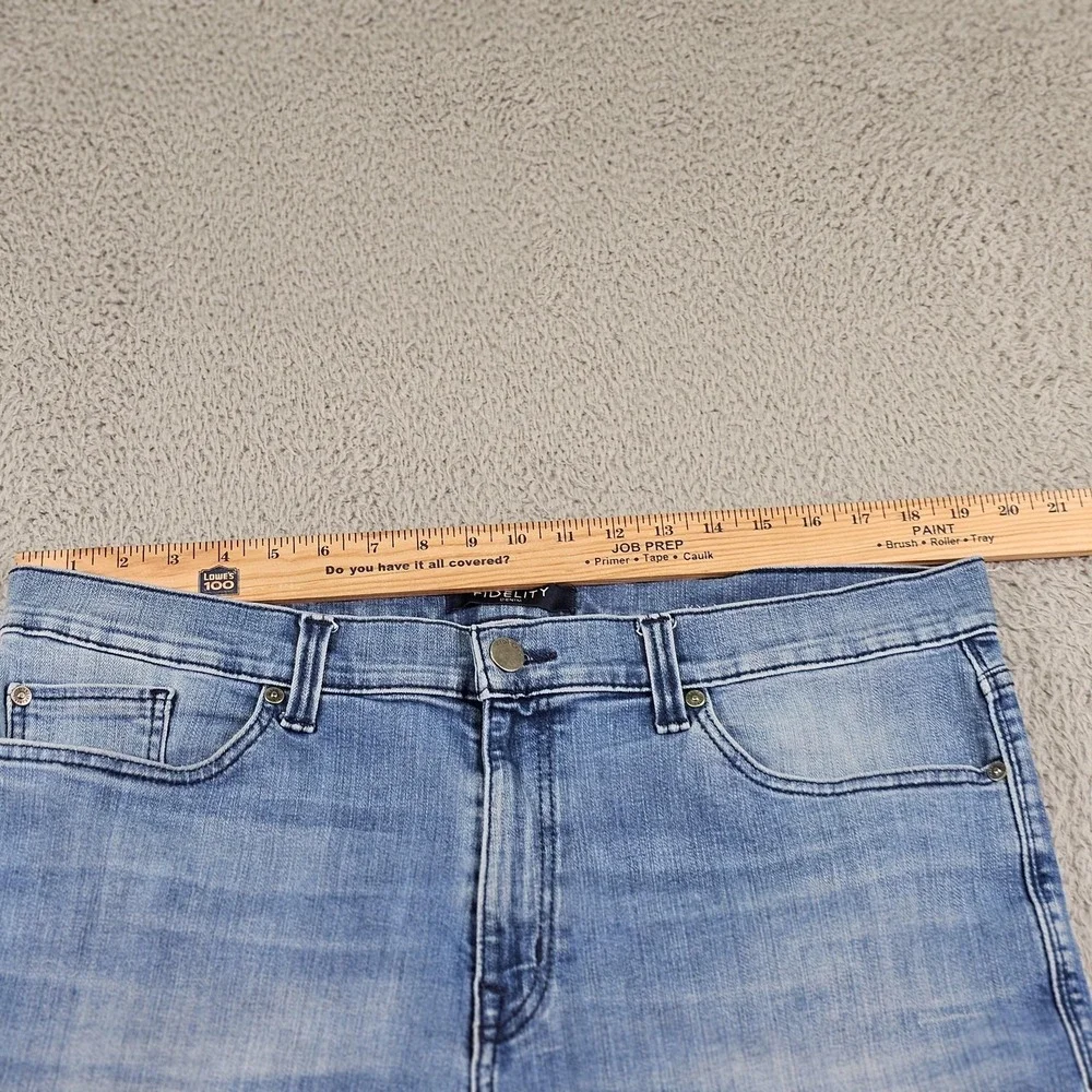 Fidelity Jeans Mens 38 Blue Stretch Denim Torino Texan Slim Fit M5090 Ink Stain